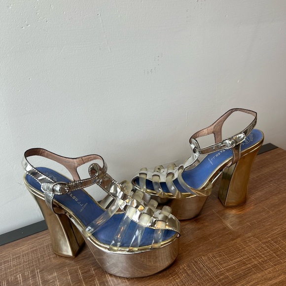 Jeffrey Cambell US 10 Chunky Heels Silver Women - Picture 2 of 7